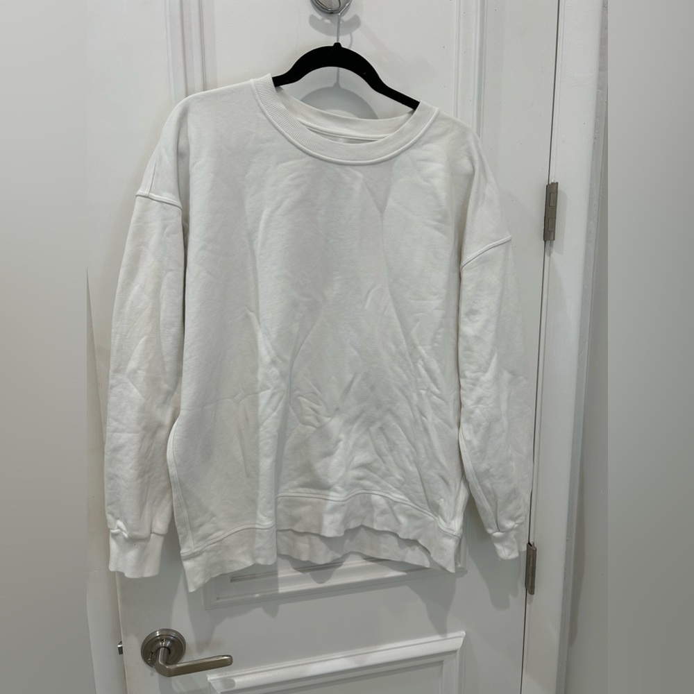 White Perfectly Oversized lululemon crewneck